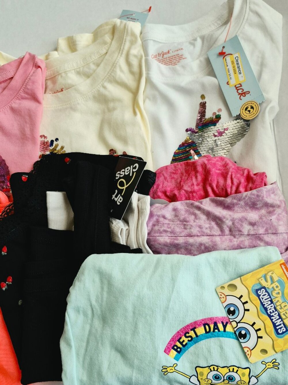 Girl's Large 10/12 Mix Clothing Bundle Lot of 10, New with Tags